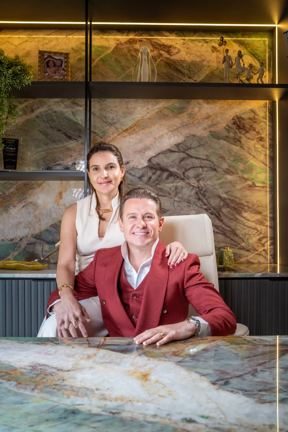 Dr. Carlos Bedin e a esposa, Dra. Simone Casteluci Bedin